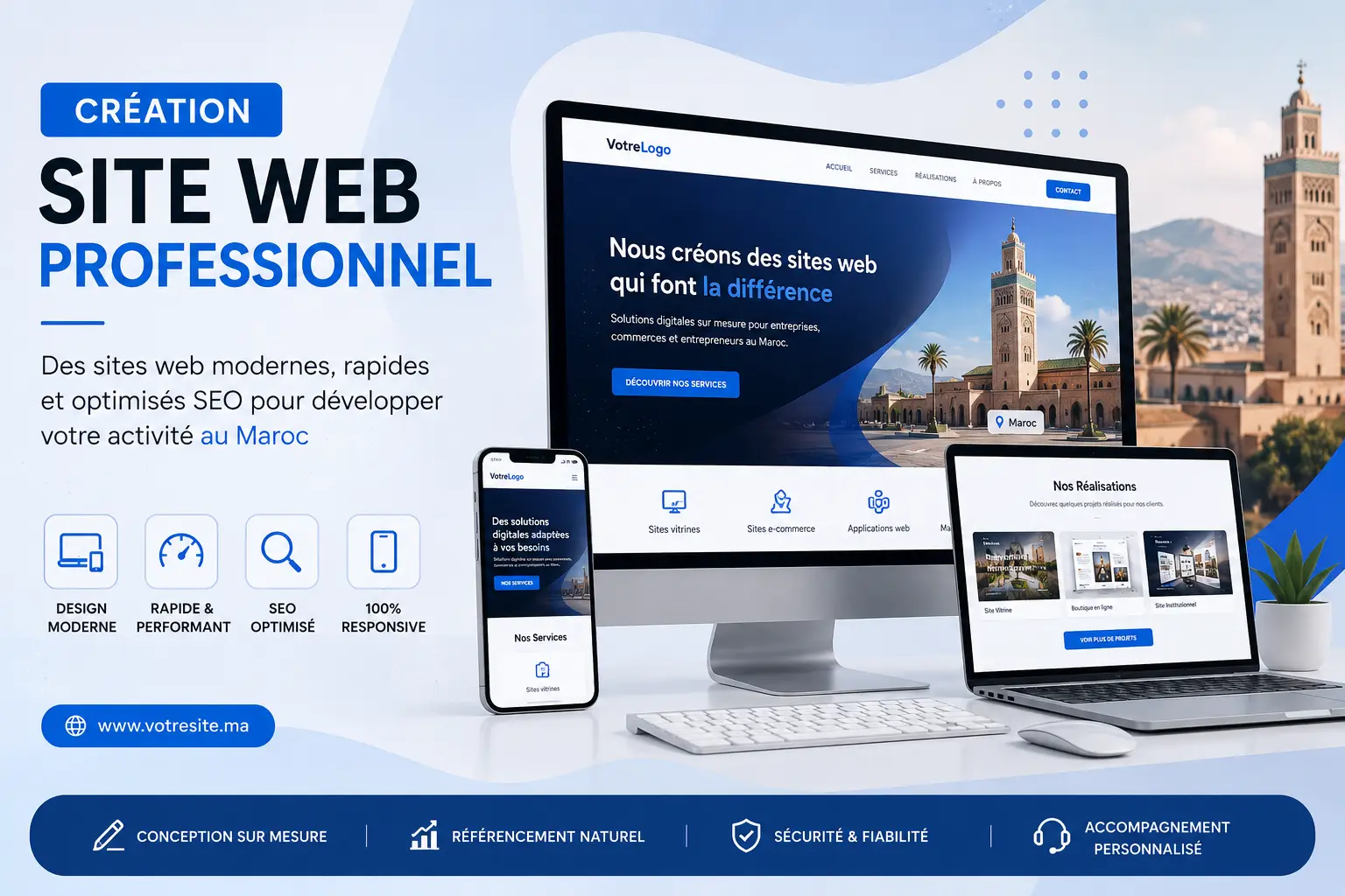 Création de Site Web Professionnel au Maroc